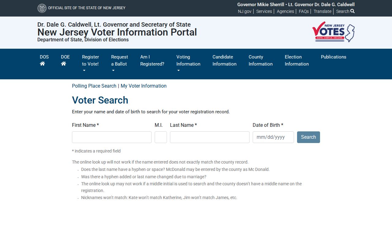 Howell residents directory voter-status lookup in New Jersey